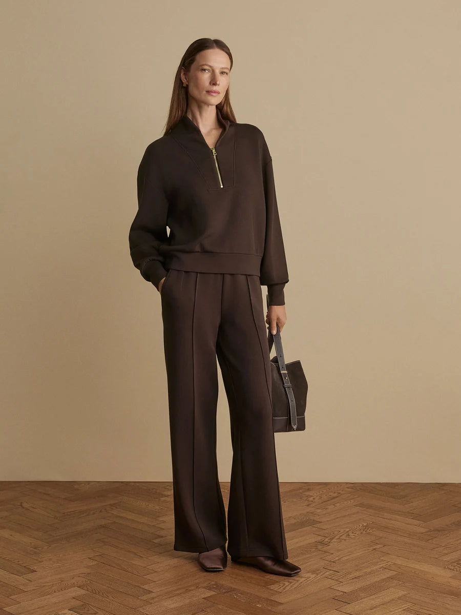 The Wide Leg Pant 28 | Coffee Bean Marl