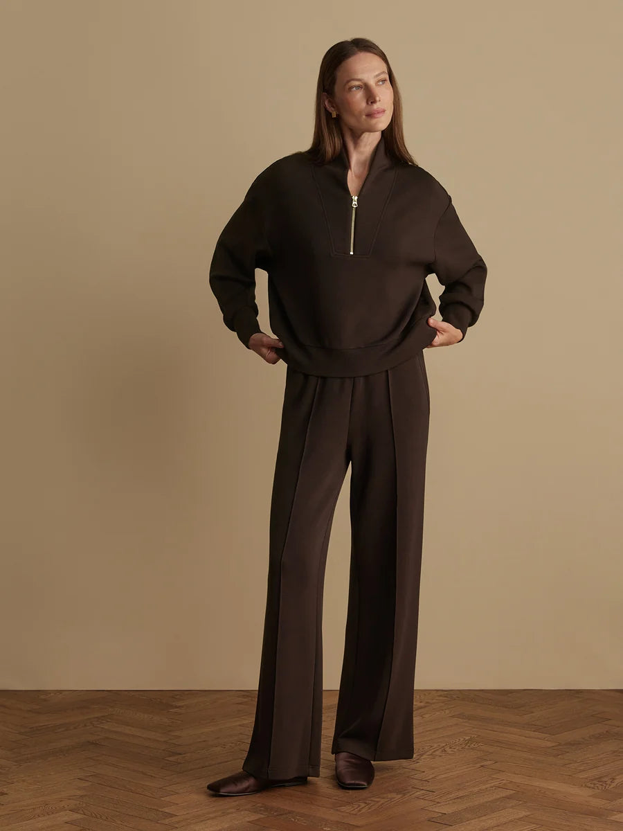 The Wide Leg Pant 28 | Coffee Bean Marl
