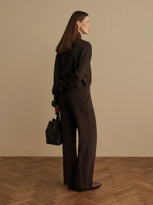The Wide Leg Pant 28 | Coffee Bean Marl