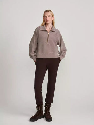 Milano Half Zip Sweat 2.0 | Coffee Birch