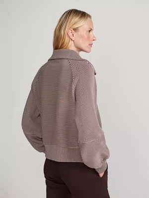 Milano Half Zip Sweat 2.0 | Coffee Birch