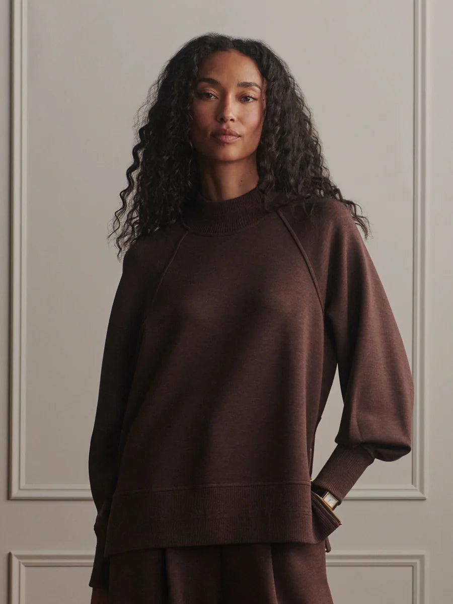 Loxley Raglan Boyfriend Sweat | Coffee Bean