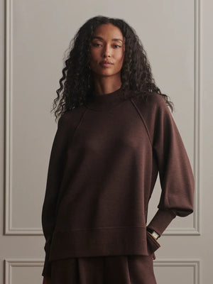 Loxley Raglan Boyfriend Sweat | Coffee Bean
