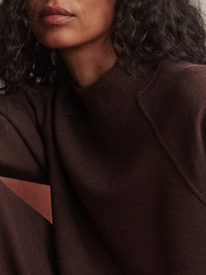 Loxley Raglan Boyfriend Sweat | Coffee Bean