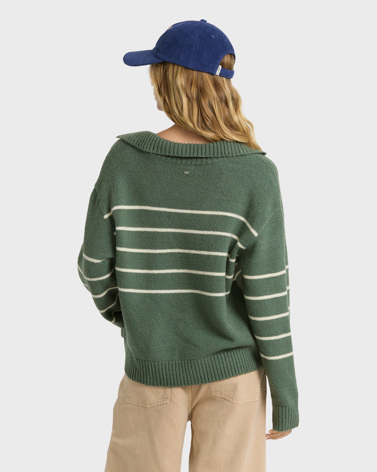Bennie V Neck Sweater | Rain Forest