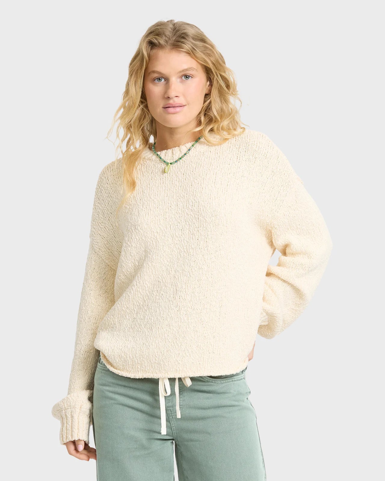 My Essential Crew Sweater | White Cap