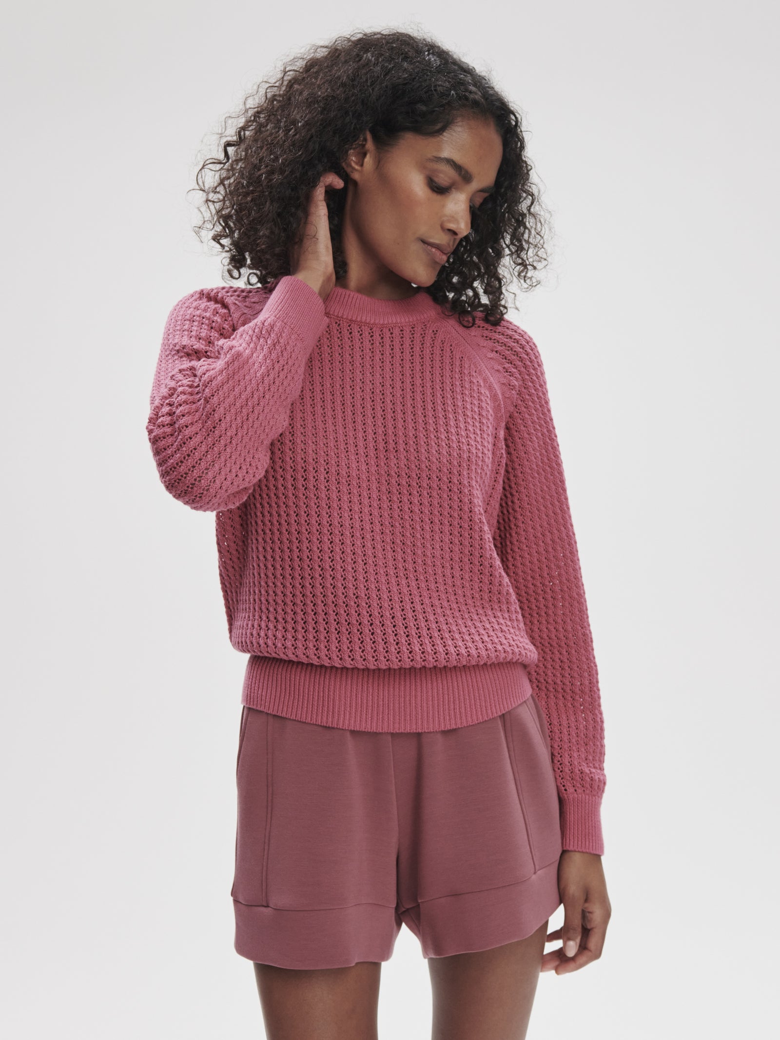 Clay Knit Sweater | Rose Wine