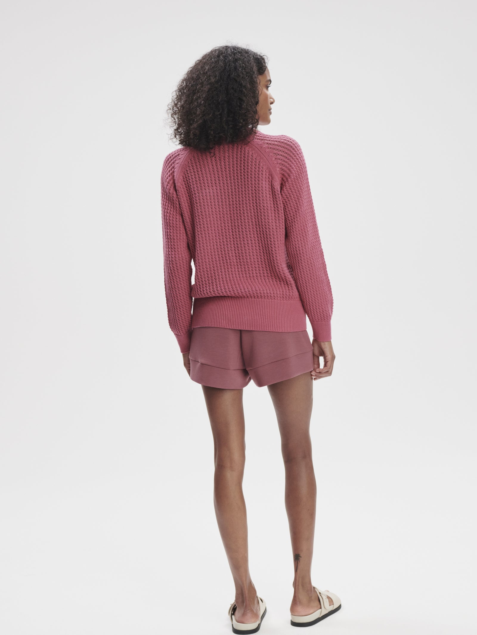 Clay Knit Sweater | Rose Wine