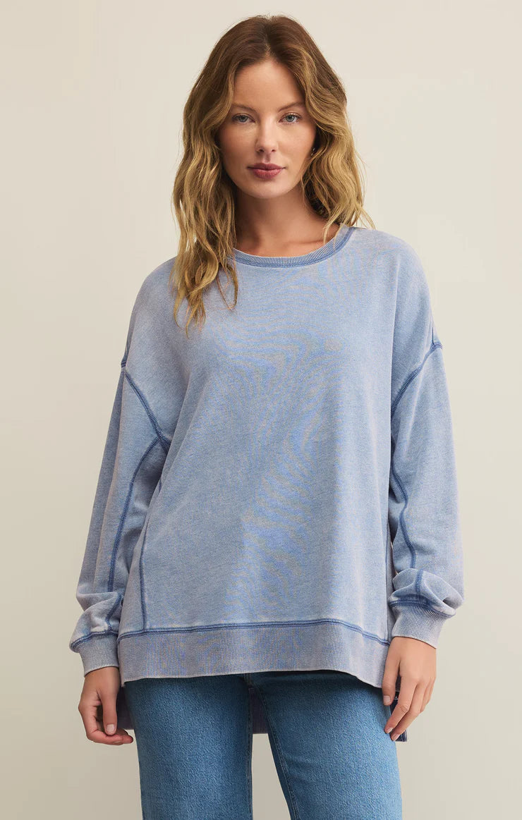 Knit Denim Modern Weekender | Washed Indigo