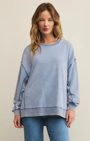 Knit Denim Modern Weekender | Washed Indigo