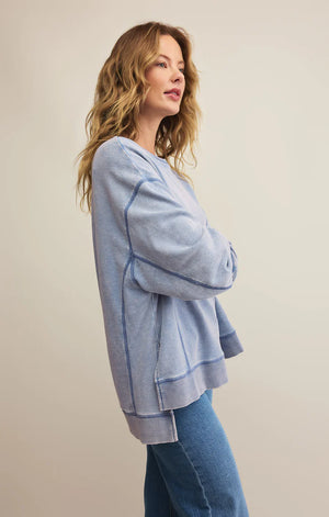 Knit Denim Modern Weekender | Washed Indigo