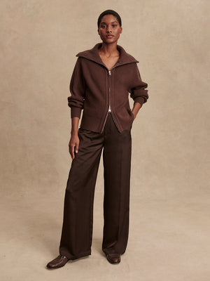 Enrico Knit Jacket | Coffee Bean