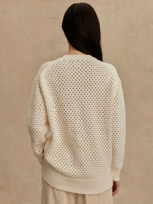 Grady Boucle Knit Sweater | Coconut Milk