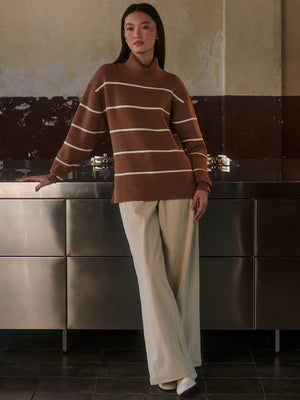 Hamish Stitch Knit Sweater | Golden Bronze