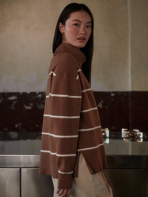 Hamish Stitch Knit Sweater | Golden Bronze