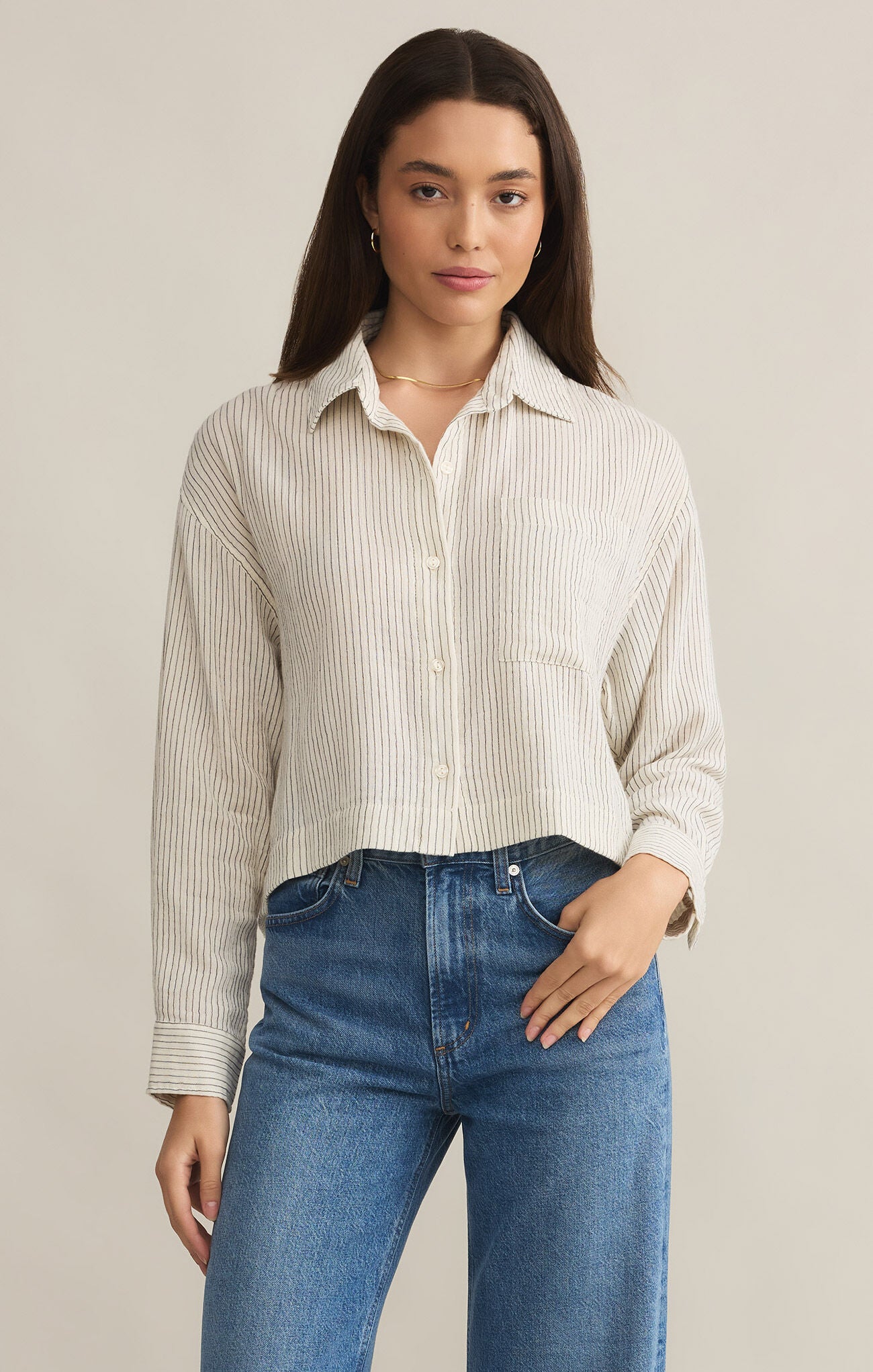 Del Mar Striped Shirt | Natural