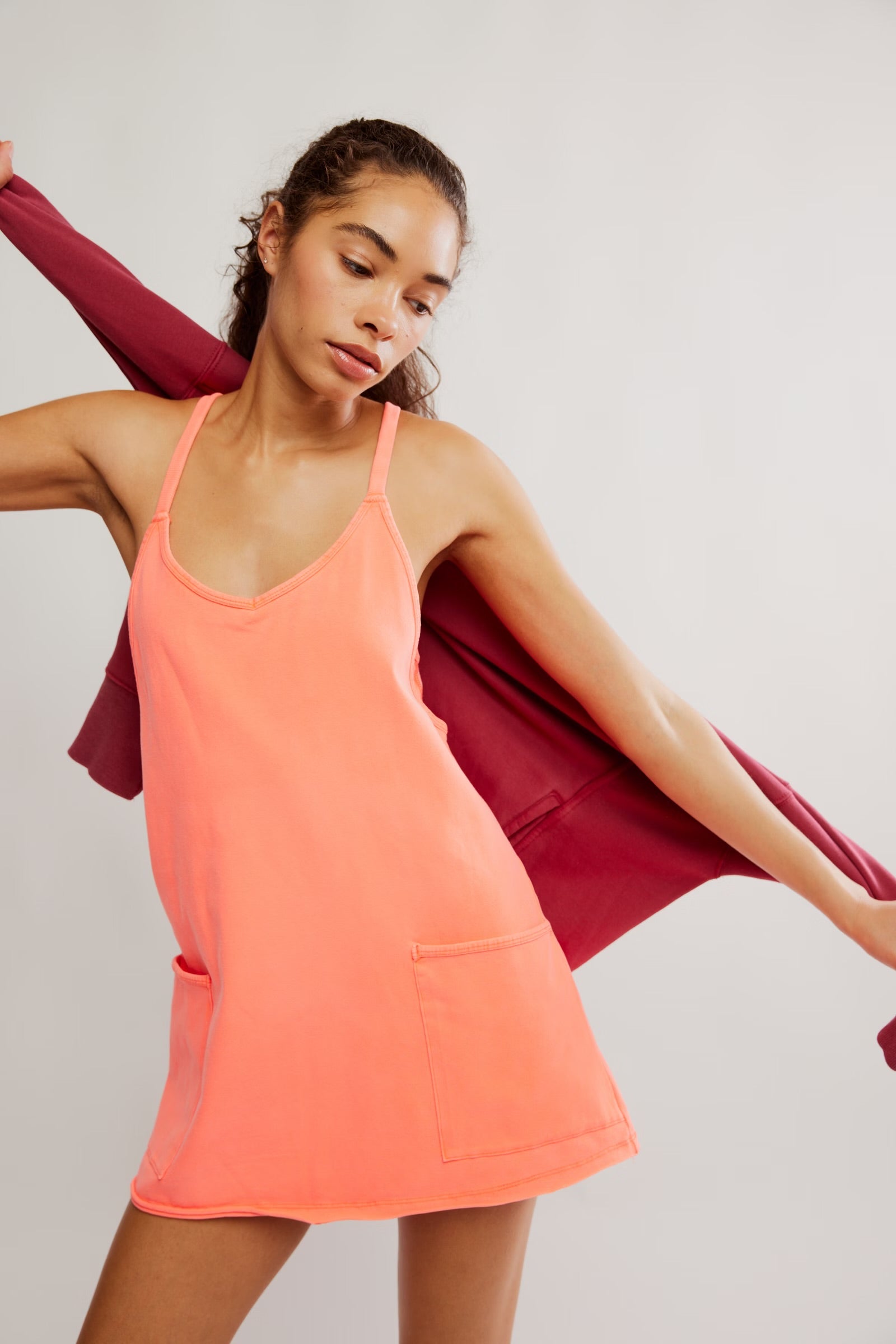 Hot Shot Mini Dress | Neon Coral