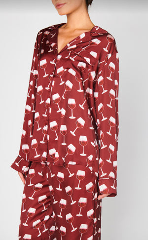 Classic PJ Set | Red Wine Silky