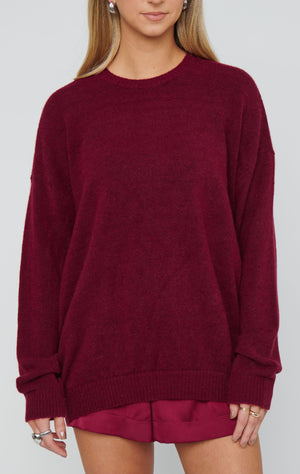 Feel Good Sweater | Maroon Knit