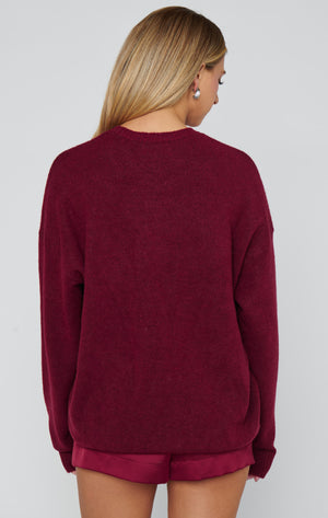 Feel Good Sweater | Maroon Knit