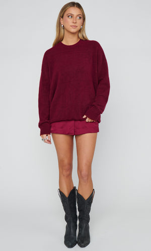 Feel Good Sweater | Maroon Knit