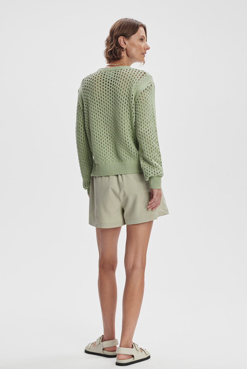 Hains Knit Crew | Snow Sage