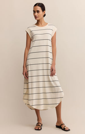 Calabasas Striped Midi Dress | Crystal