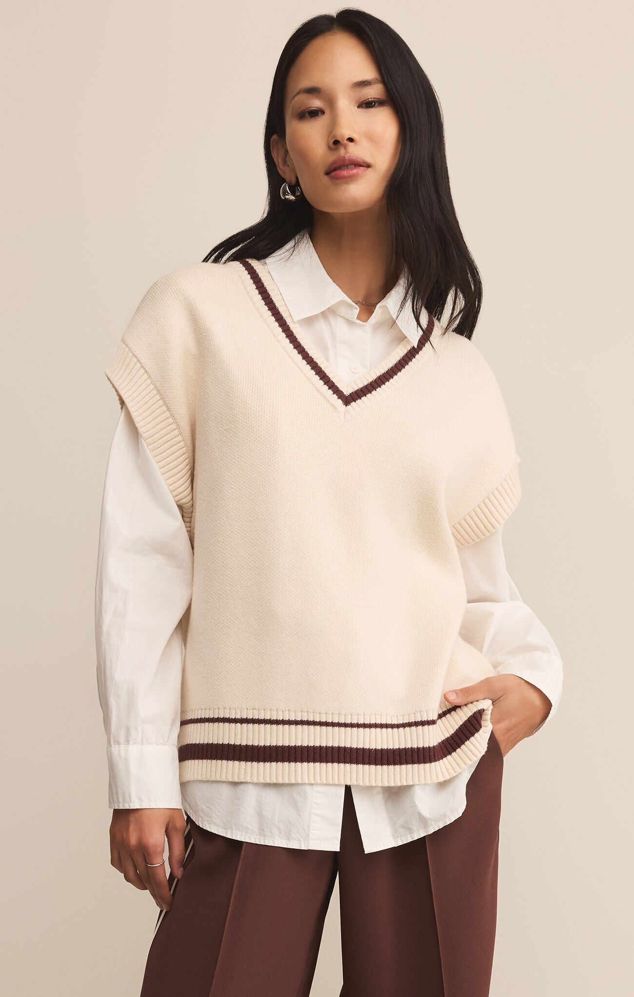 Fletcher Sweater Vest | Crystal