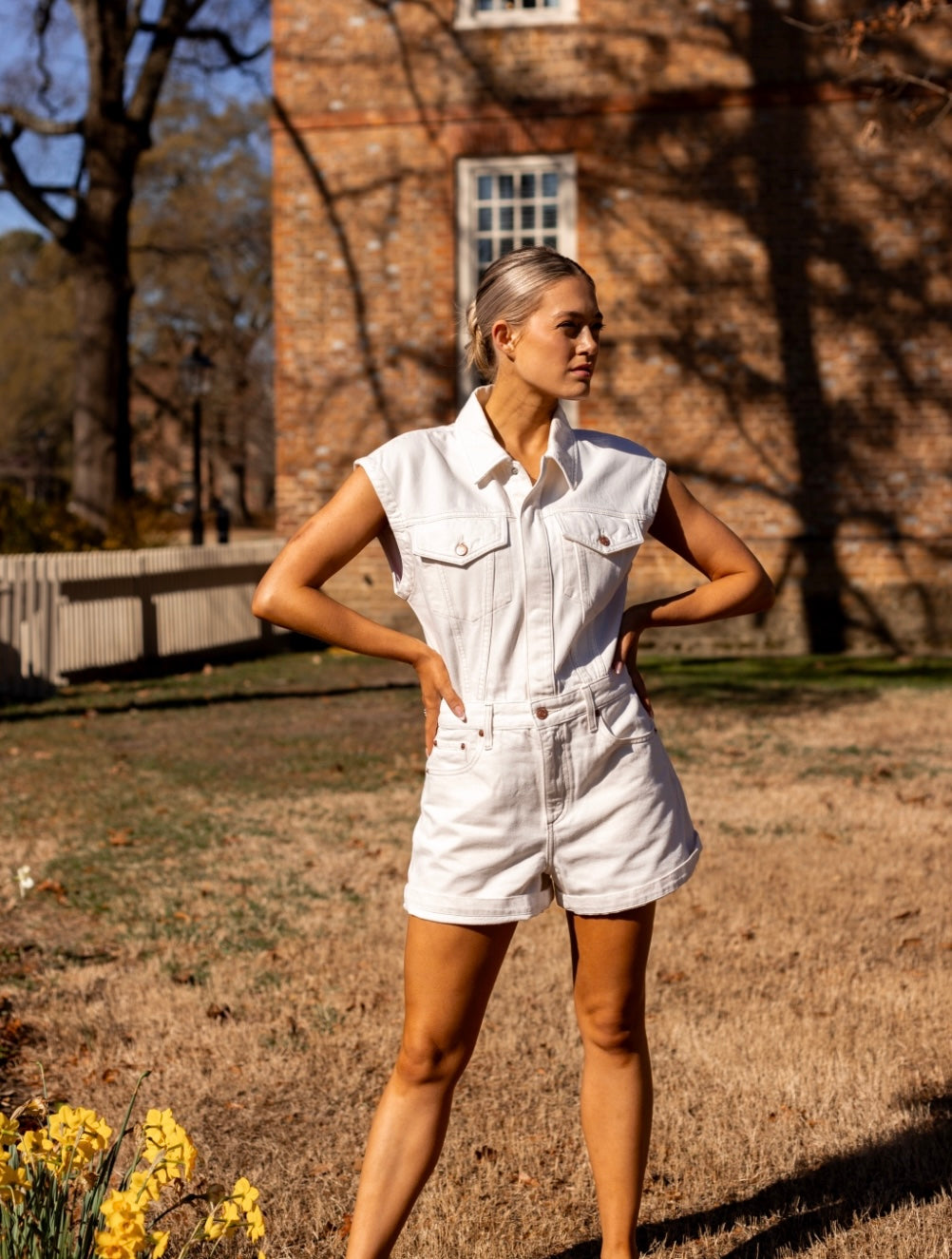 Lennox Romper | Ecru