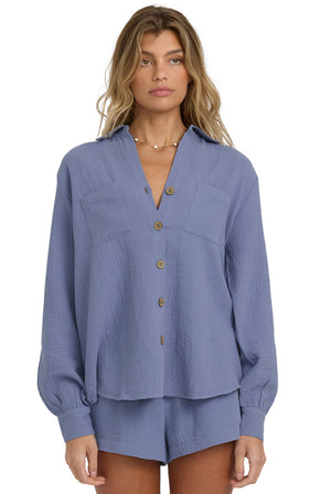 Sweet Swells Ls Woven | Sunbleached