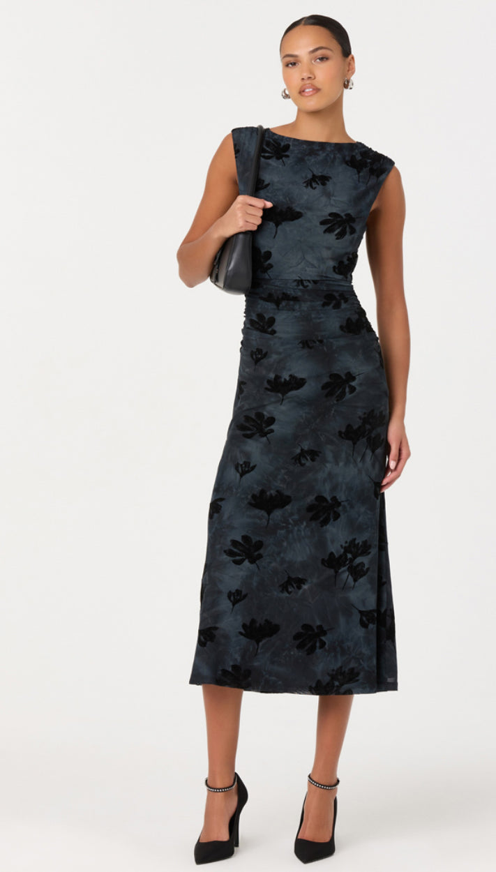 Tionne Dress | Teal Black