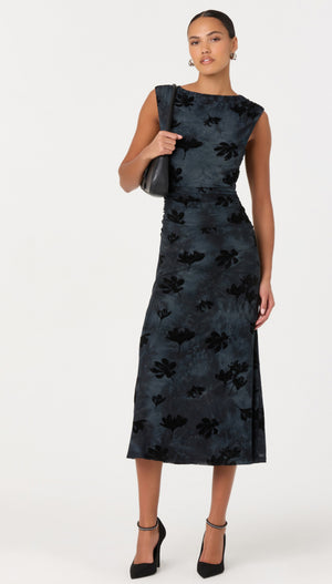 Tionne Dress | Teal Black