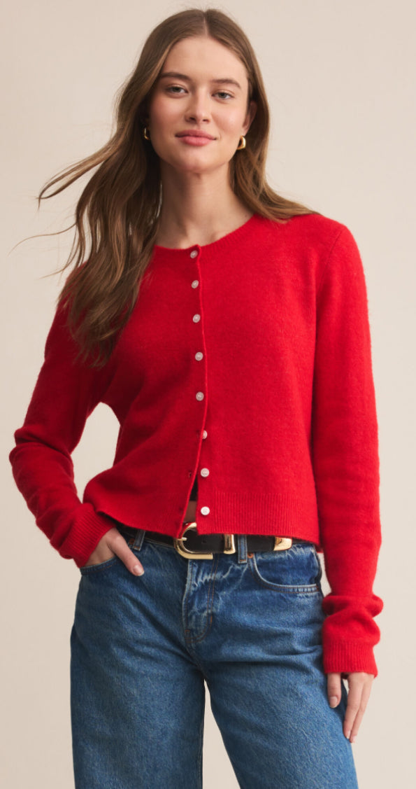Medina Cardigan | Festive Red
