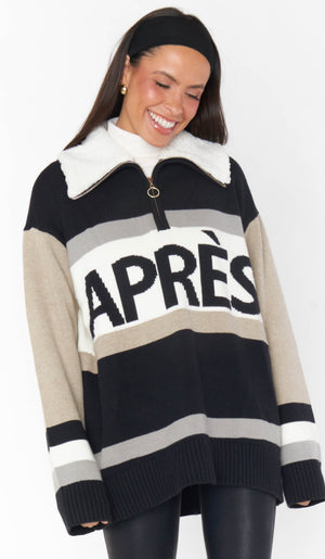 Weston Half Zip Pullover | Apres Stripe Knit