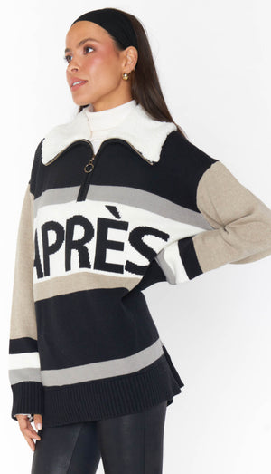 Weston Half Zip Pullover | Apres Stripe Knit