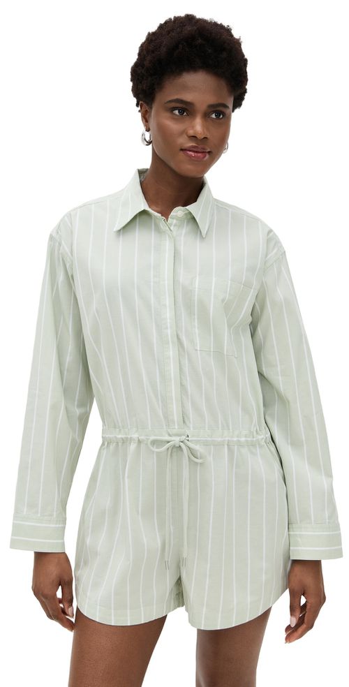 Amelie Romper | Pistachio Stripe