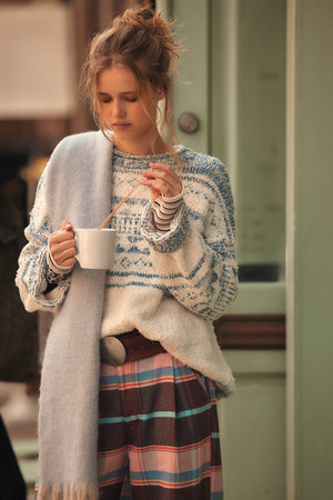 Dani Pattern Sweater | Cloud Combo