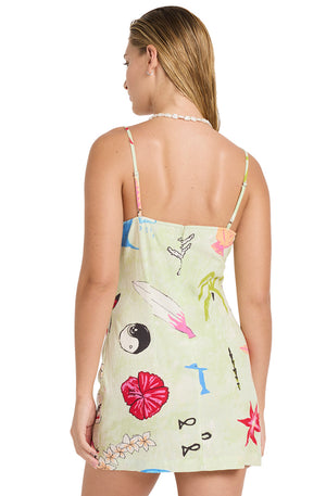 Lottie Hall Woven Dress | Sunny Lime