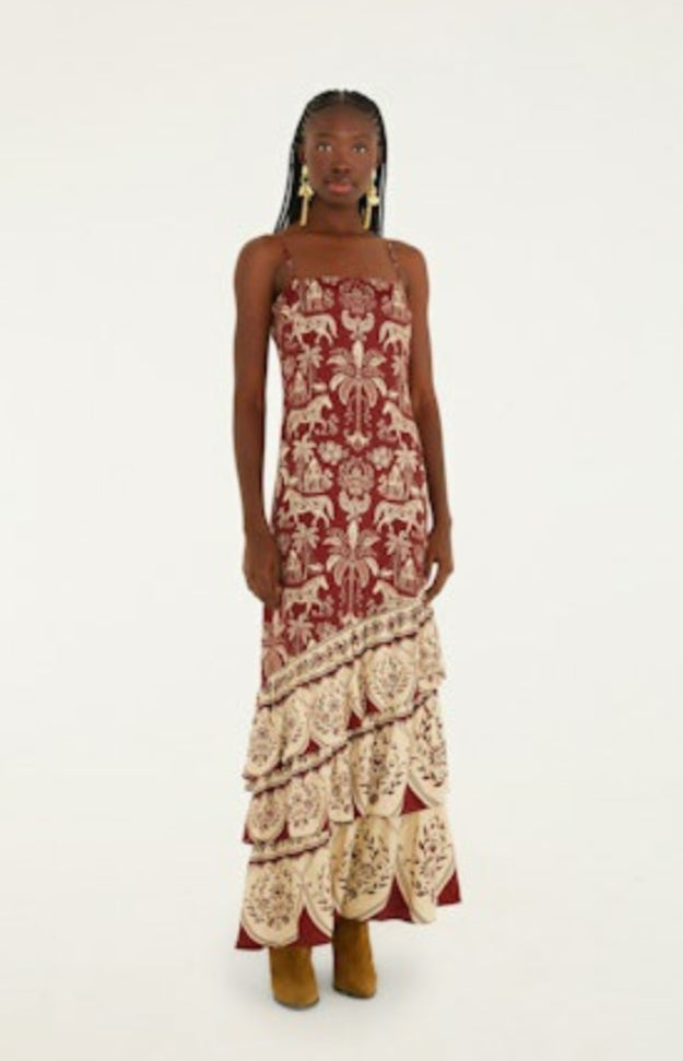 Haras Dark Red | Sleeveless Maxi Dress