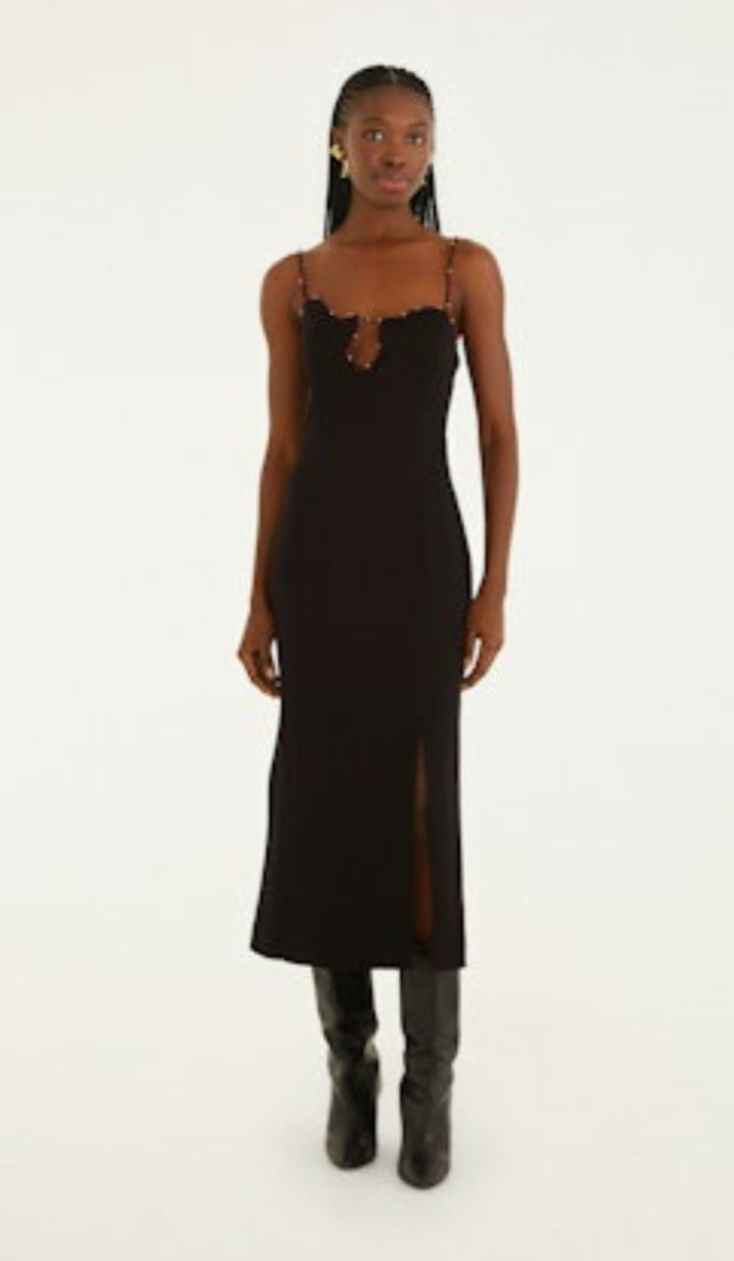 Black | Sleeveless Midi Dress