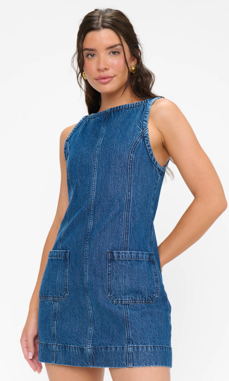 Boulevard Mini Dress | Reservoir Blue