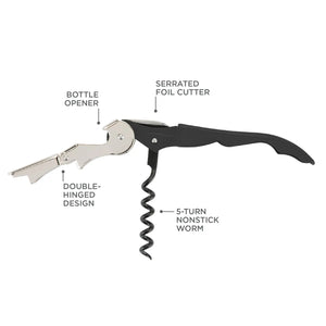 True Tap Soft-Touch Double-Hinged Corkscrews | Blue