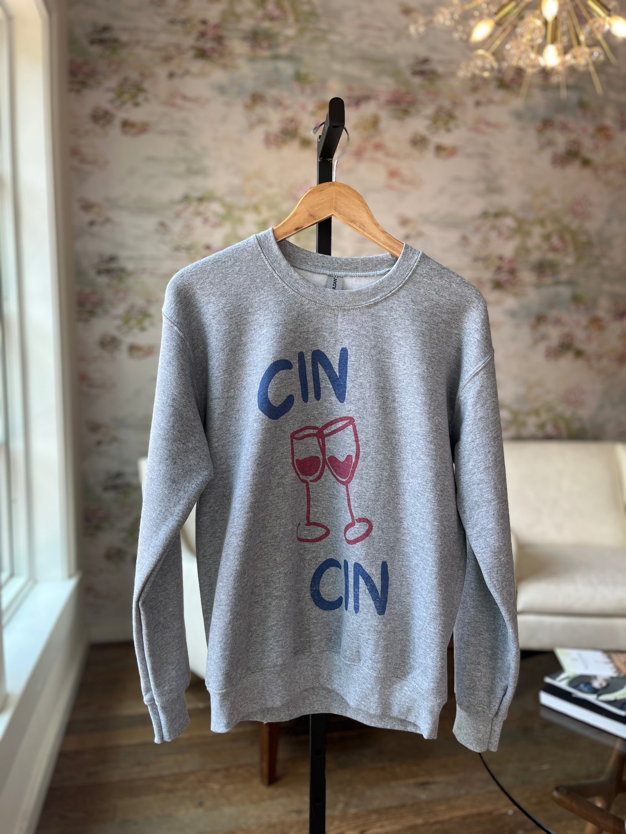 Cin Cin Wine Graphic Sweatshirt