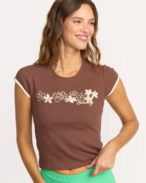 Josie Ringer SS Knit | Espresso