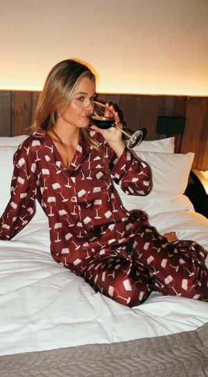 Classic PJ Set | Red Wine Silky