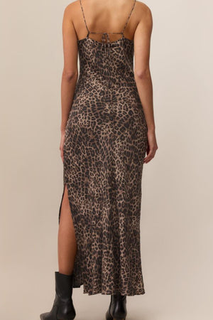 Cielo Leopard Midi Dress | Desert Tan
