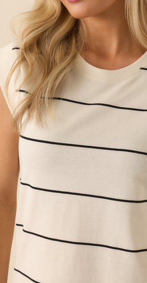 Calabasas Striped Midi Dress | Crystal