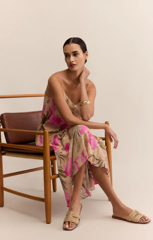 Benson Ula Tropical Midi Dress | Desert Tan