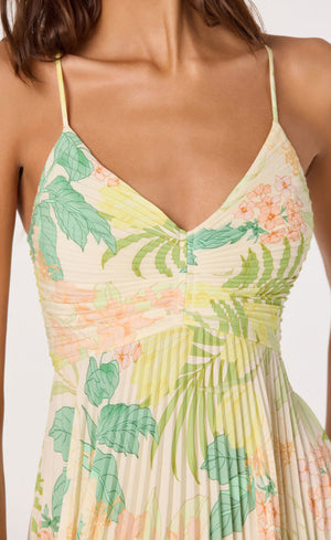 Blythe Dress | Green Peach Tropical