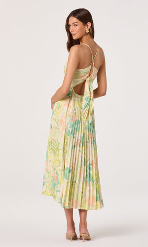 Blythe Dress | Green Peach Tropical